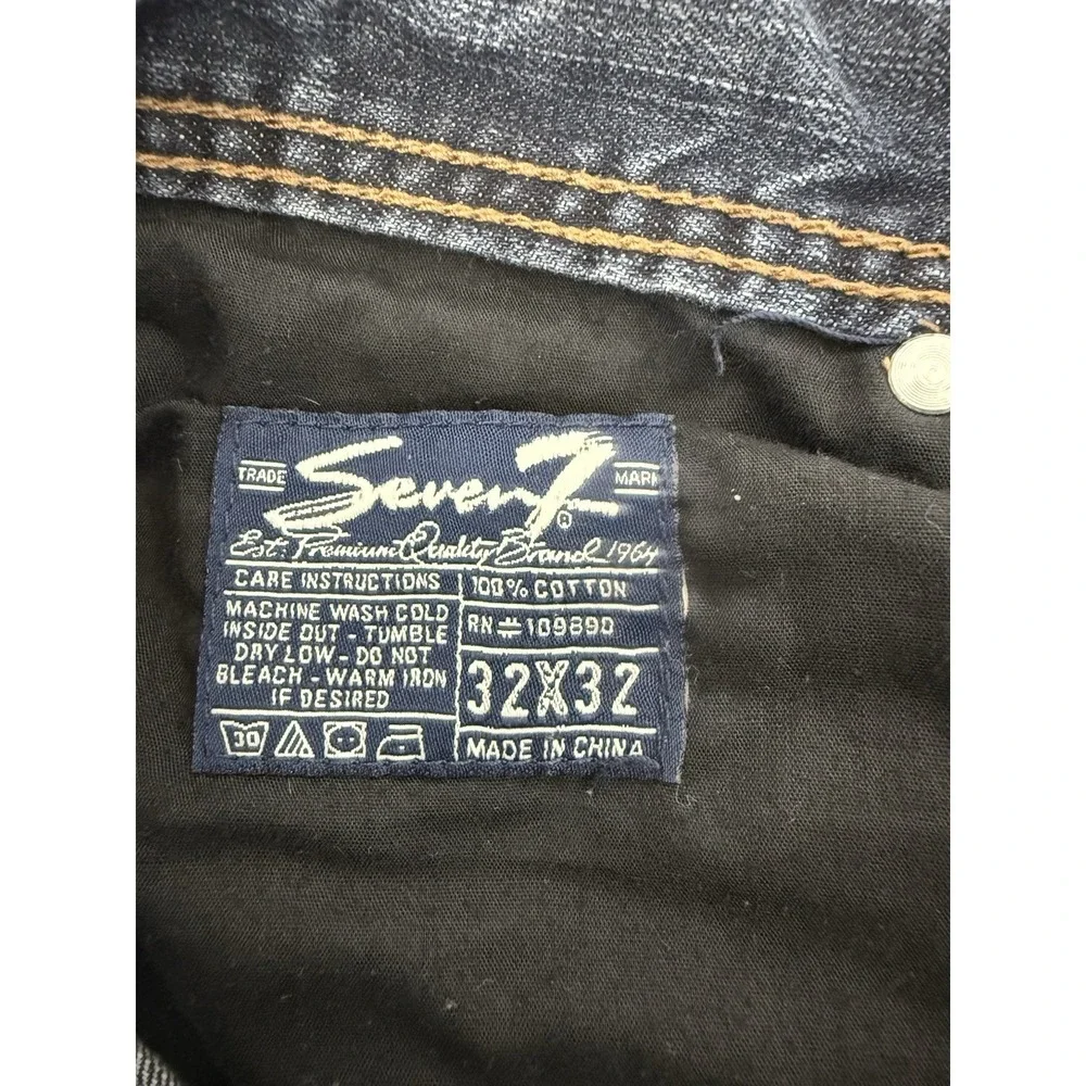 Seven7 Jeans Blue‎ Straight Fit Medium Wash Mens Size 32X32 - Actual 32X30